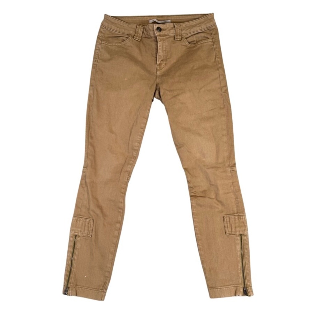 Vince Tan Khaki Skinny Utility Cargo Pants with Ankle Zippers Size 30
